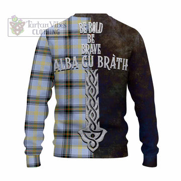 Bell Tartan Family Crest Knitted Sweater Alba Gu Brath Be Brave Lion Ancient Style