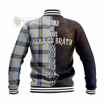 Bell Tartan Family Crest Baseball Jacket Alba Gu Brath Be Brave Lion Ancient Style