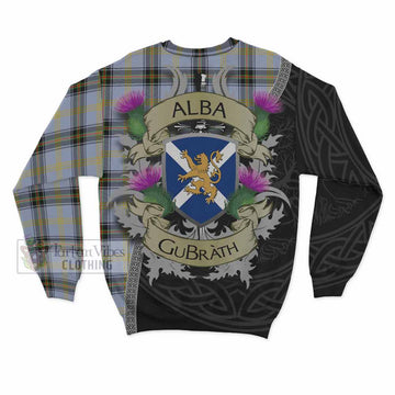 Tartan Vibes Clothing Bell Tartan Family Crest Sweatshirt Lion Rampant Royal Thistle Shield Celtic Inspired