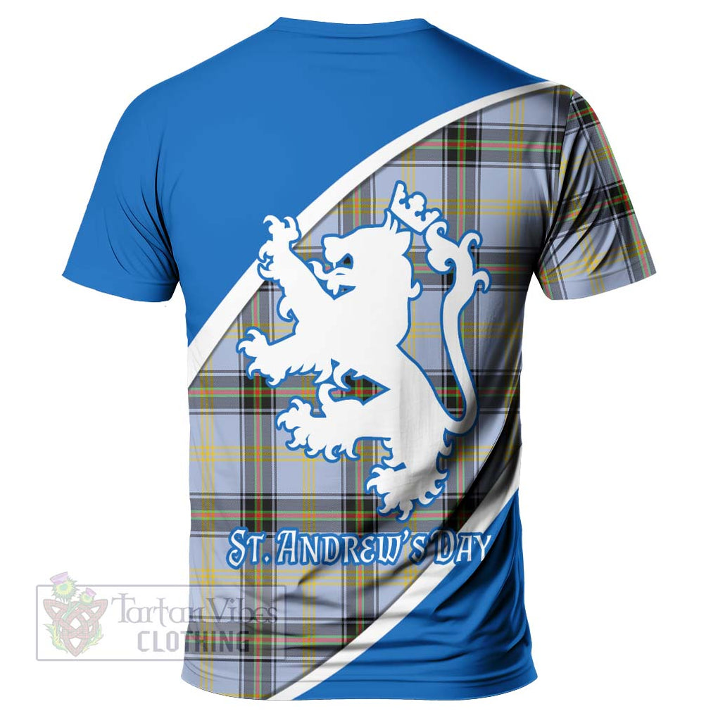 Tartan Vibes Clothing Bell Family Crest Tartan T-Shirt Celebrate Saint Andrew's Day in Style