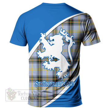 Bell Family Crest Tartan T-Shirt Celebrate Saint Andrew's Day in Style