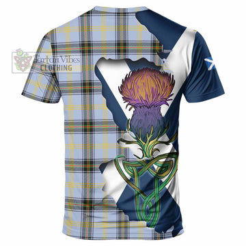 Bell Tartan Family Crest T-Shirt Scottish Thistle Celtic Inspired