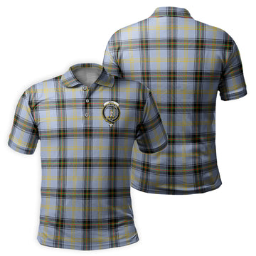 Bell Tartan Men's Polo Shirt with Family Crest