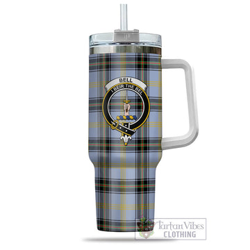 Bell Tartan and Family Crest Tumbler with Handle