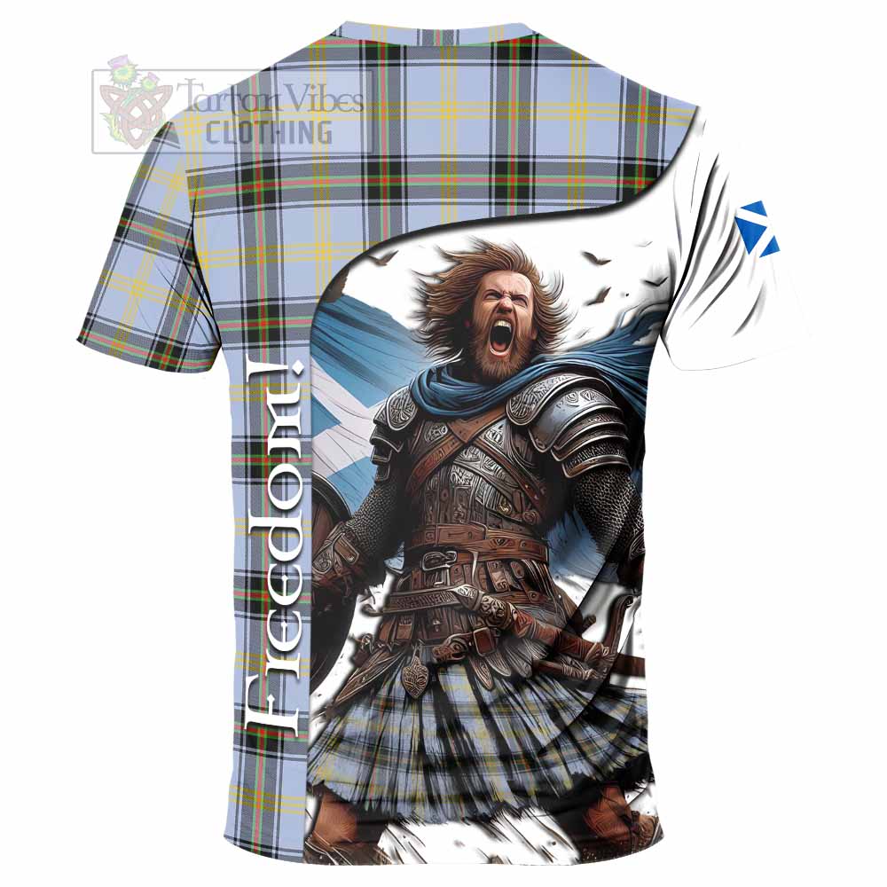 Bell Crest Tartan T-Shirt Inspired by the Freedom of Scottish Warrior