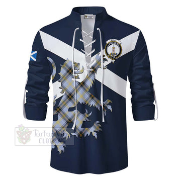 Tartan Vibes Clothing Bell Tartan Lion Rampant Ghillie Kilt Shirt Proudly Display Your Heritage with Alba Gu Brath and Clan Name