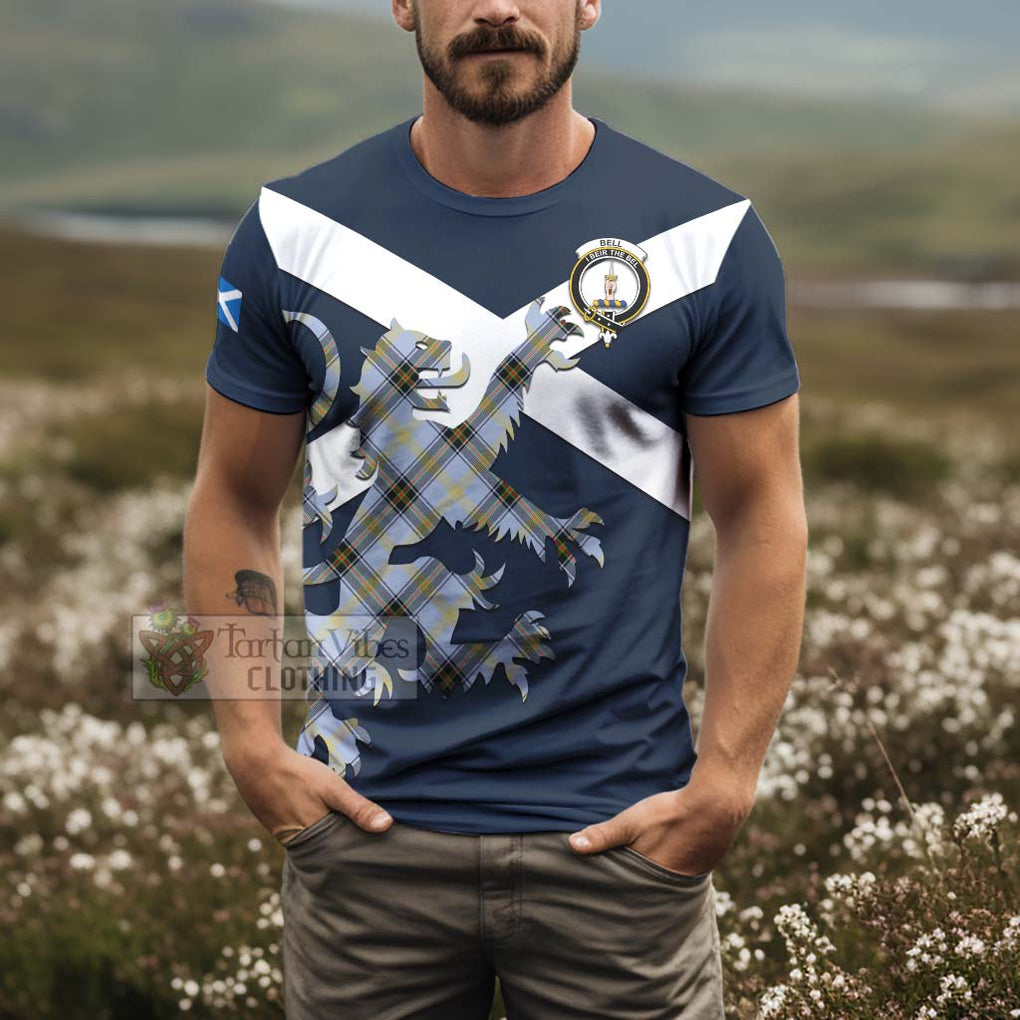 Tartan Vibes Clothing Bell Tartan Lion Rampant T-Shirt – Proudly Display Your Heritage with Alba Gu Brath and Clan Name