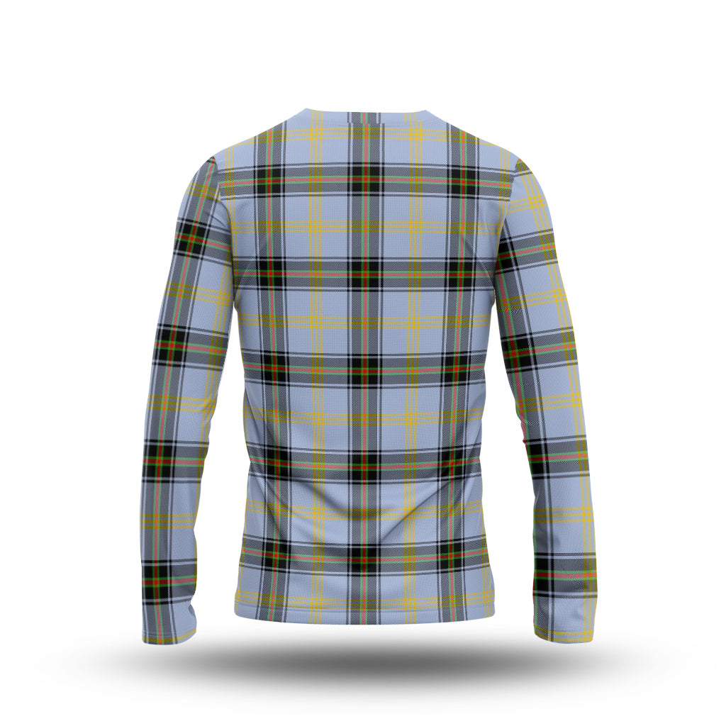 Bell Tartan Long Sleeve T-Shirt with Family Crest - Tartanvibesclothing