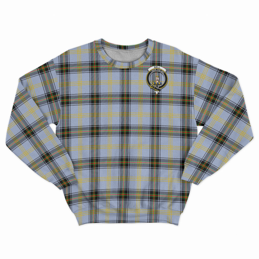 Bell Tartan Sweatshirt with Family Crest - Tartan Vibes Clothing