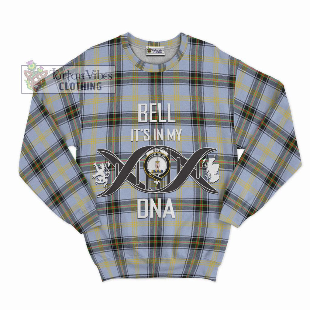 Bell Tartan Sweatshirt with Family Crest DNA In Me Style - Tartanvibesclothing Shop