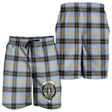 Bell Tartan Mens Shorts with Family Crest - Tartanvibesclothing