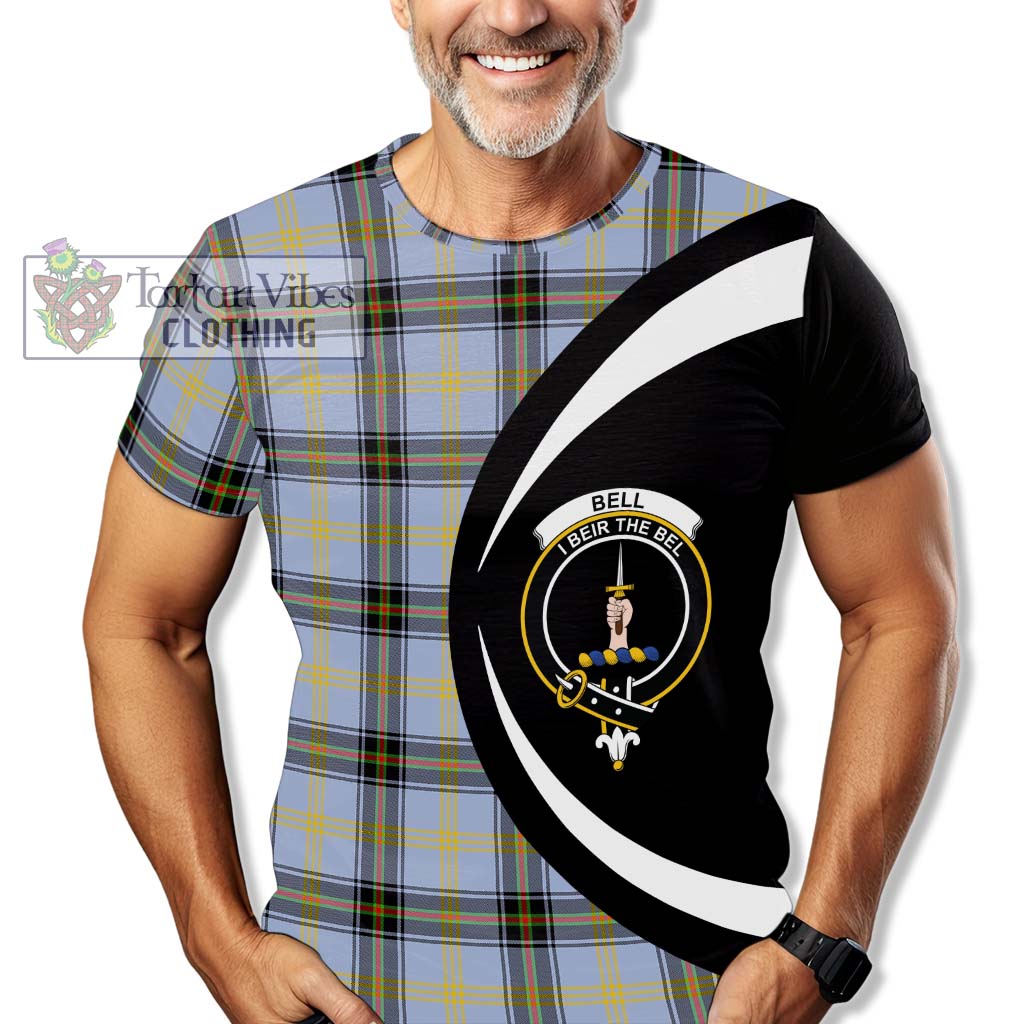 Tartan Vibes Clothing Bell Tartan T-Shirt with Family Crest Circle Style