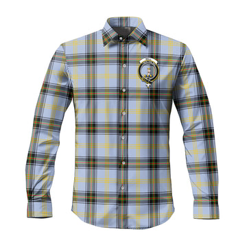 Bell Tartan Long Sleeve Button Up Shirt with Family Crest