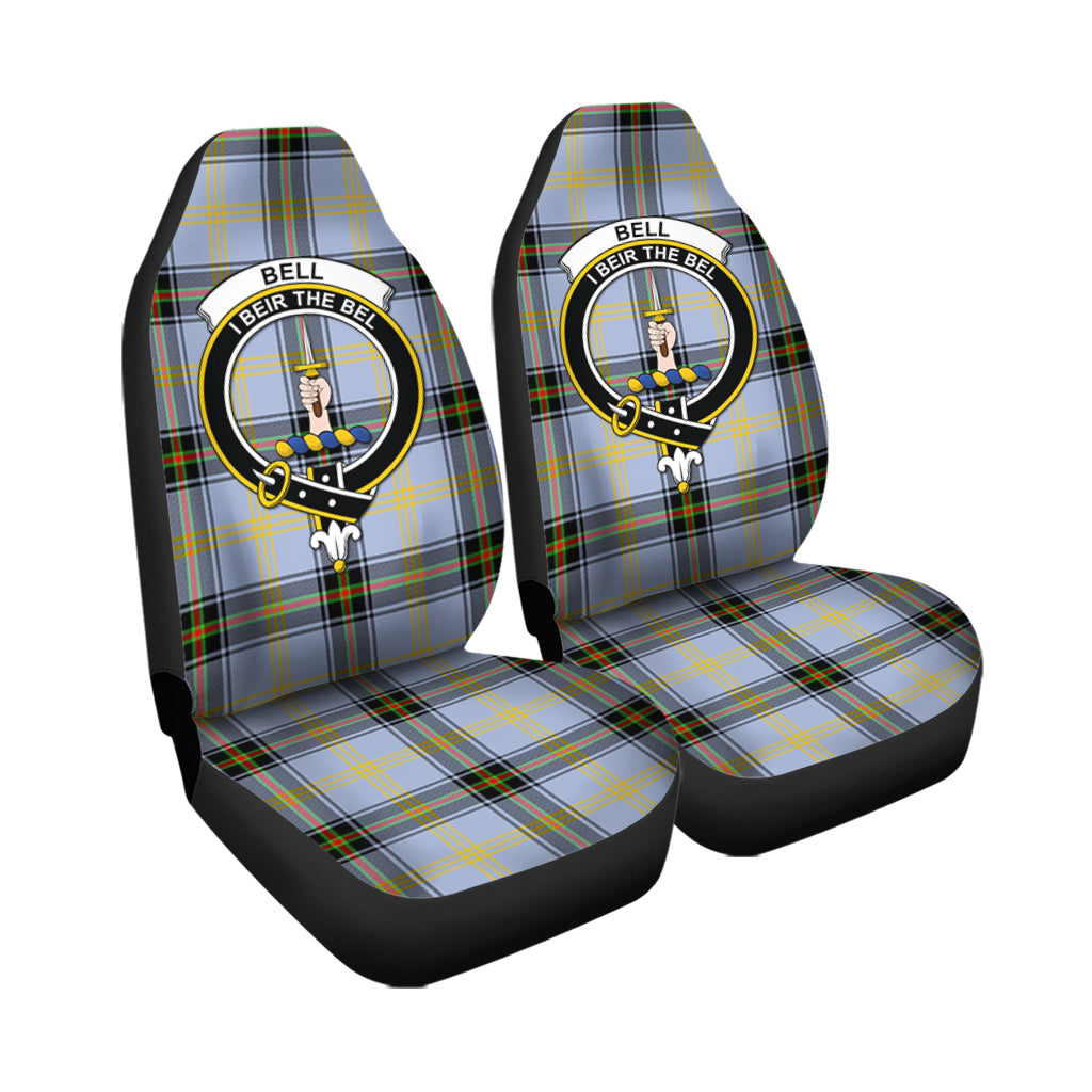 Bell Tartan Car Seat Cover with Family Crest - Tartanvibesclothing