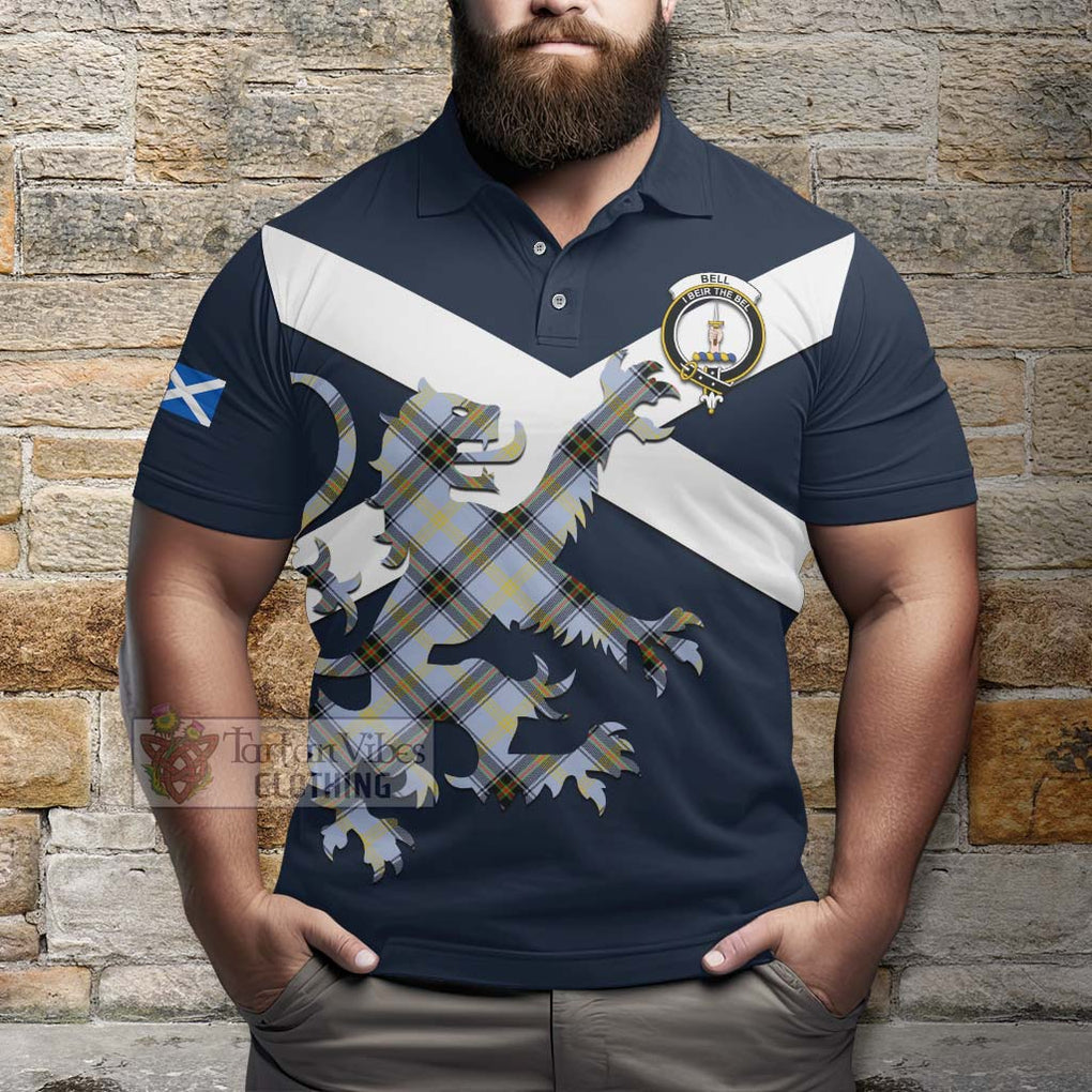 Tartan Vibes Clothing Bell Tartan Lion Rampant Polo Shirt – Proudly Display Your Heritage with Alba Gu Brath and Clan Name