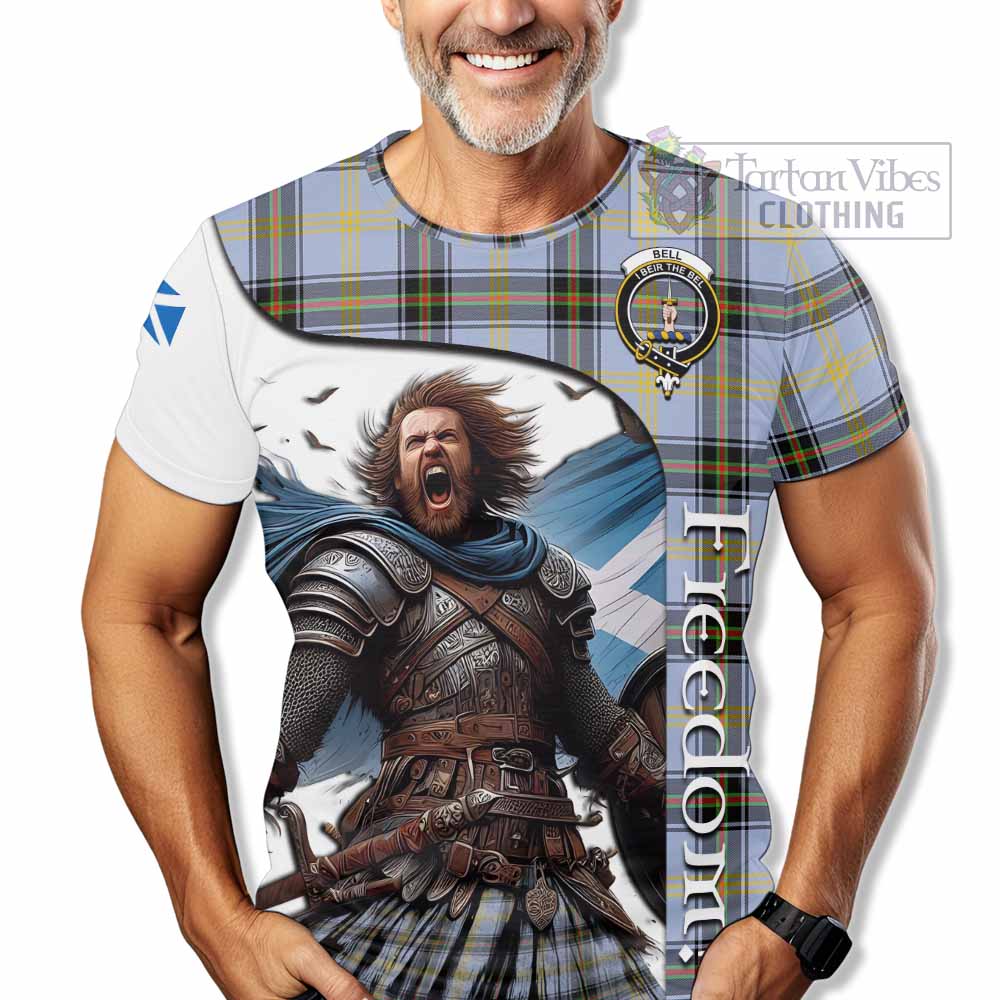 Bell Crest Tartan T-Shirt Inspired by the Freedom of Scottish Warrior