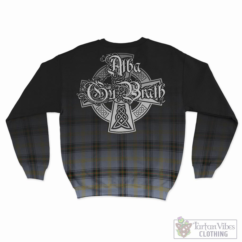 Tartan Vibes Clothing Bell Tartan Sweatshirt Featuring Alba Gu Brath Family Crest Celtic Inspired