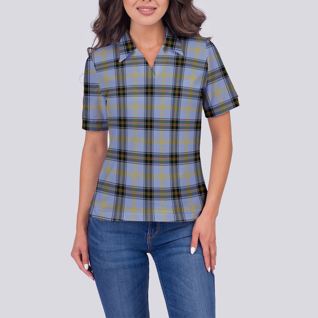 Bell Tartan Polo Shirt For Women - Tartanvibesclothing