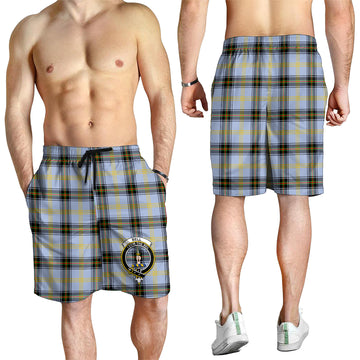 Bell Tartan Mens Shorts with Family Crest - Tartanvibesclothing