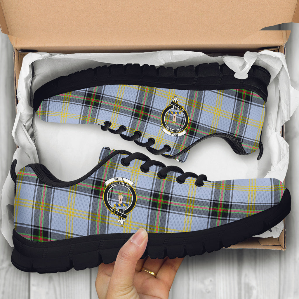 Bell Tartan Sneakers with Family Crest - Tartan Vibes Clothing