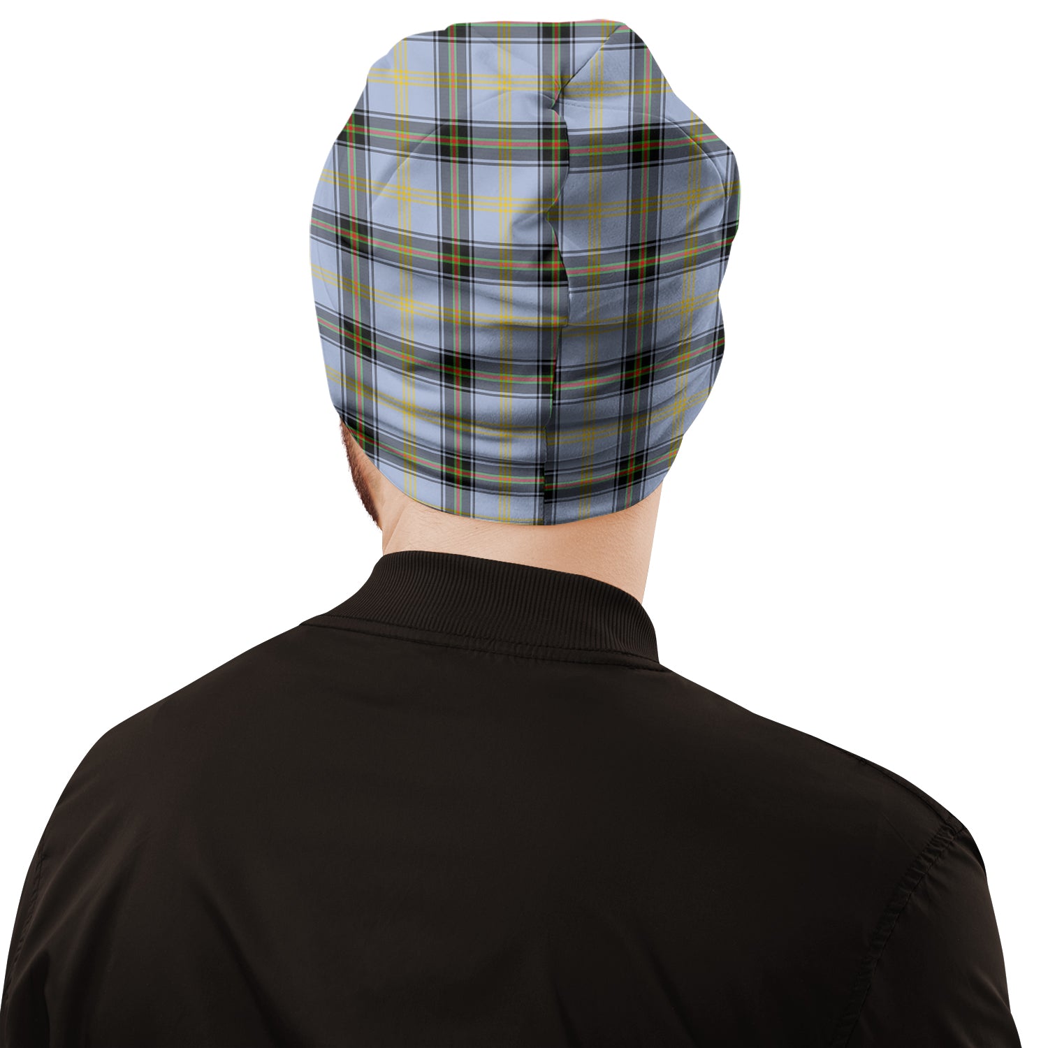 Bell Tartan Beanies Hat with Family Crest - Tartan Vibes Clothing