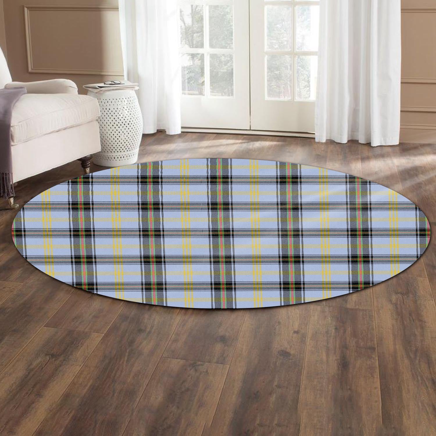 Bell Tartan Round Rug - Tartanvibesclothing
