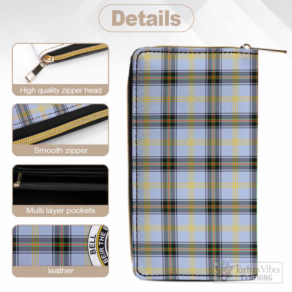 Tartan Vibes Clothing Bell Tartan Women's Leather Wallet with Family Crest