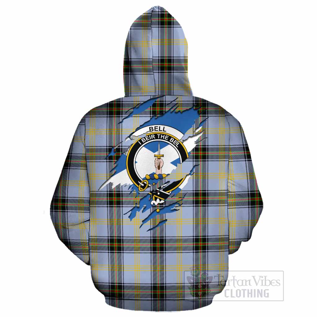 Bell Clan Crest In Me Tartan Cotton Hoodie Scotland Flag Style
