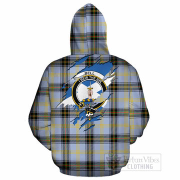 Bell Clan Crest In Me Tartan Cotton Hoodie Scotland Flag Style
