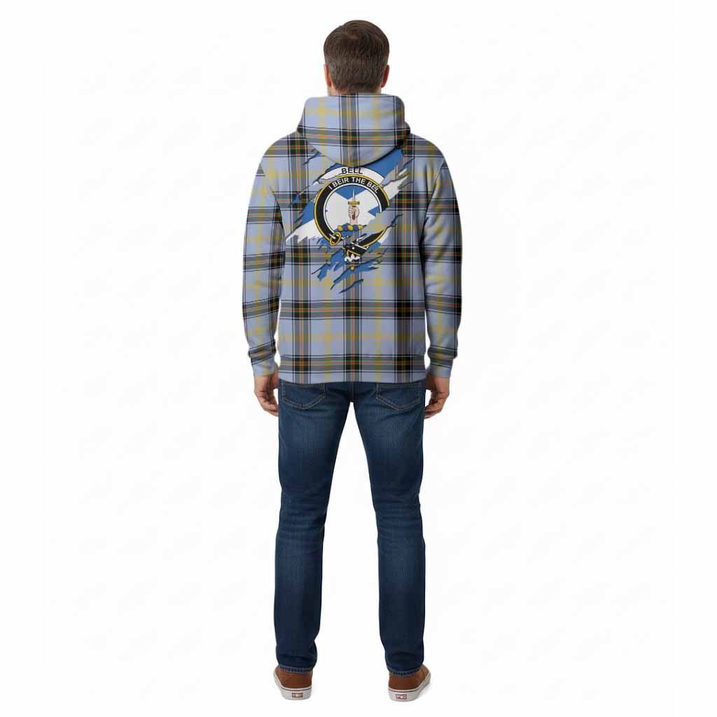 Bell Clan Crest In Me Tartan Cotton Hoodie Scotland Flag Style