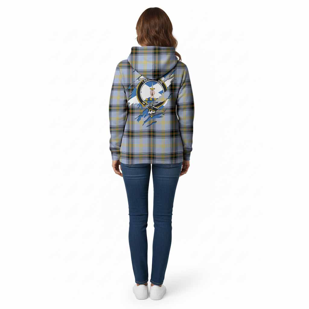 Bell Clan Crest In Me Tartan Cotton Hoodie Scotland Flag Style