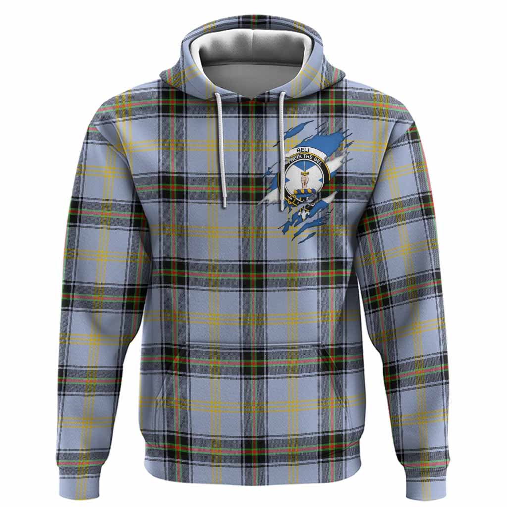 Bell Clan Crest In Me Tartan Hoodie Scotland Flag Style
