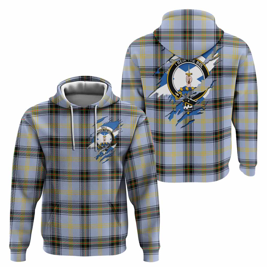 Bell Clan Crest In Me Tartan Hoodie Scotland Flag Style