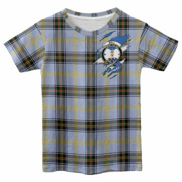 Bell Clan Crest In Me Tartan Kid T-shirt Scotland Flag Style