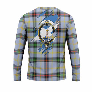 Bell Clan Crest In Me Tartan Long Sleeve T-Shirt Scotland Flag Style