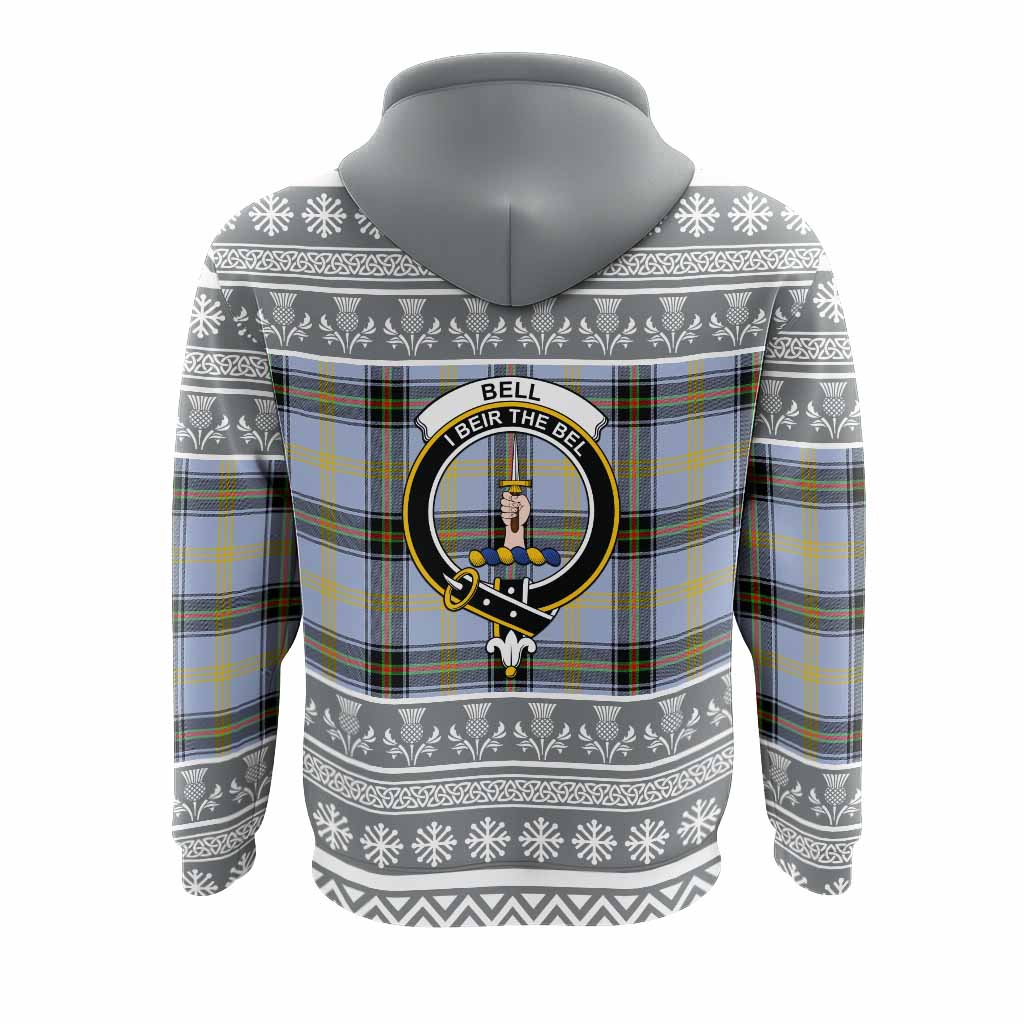 Bell Clan Tartan Christmas Hoodie with Family Crest - Tartan Vibes Clothing