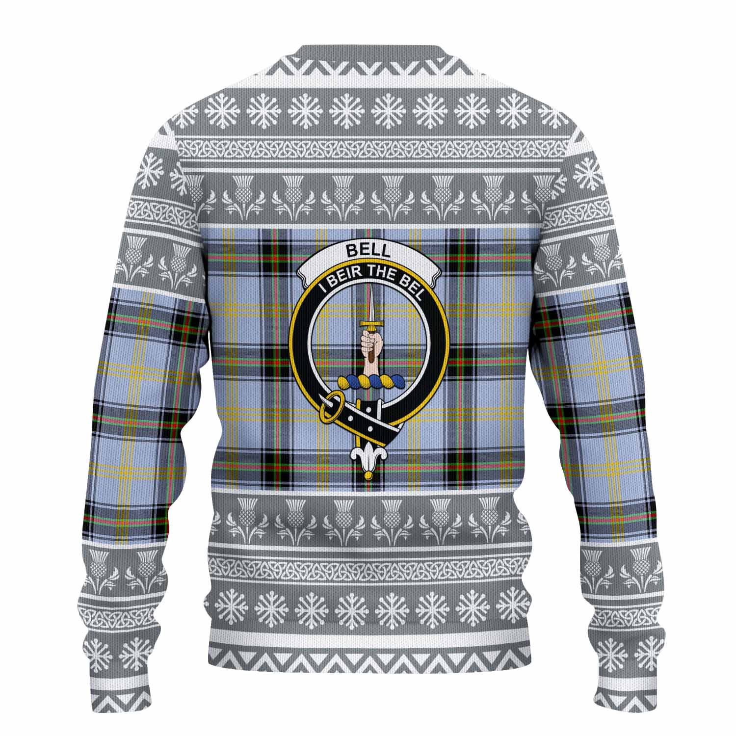 Bell Clan Tartan Christmas Ugly Sweater with Family Crest - Tartan Vibes Clothing