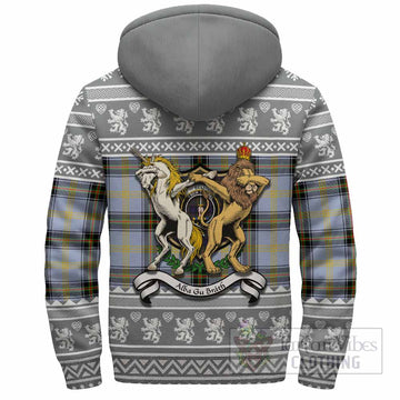 Bell Clan Tartan Crest Christmas Fleece Hoodie Coat of Arms Funny Style