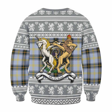 Bell Clan Tartan Crest Christmas Sweatshirt Coat of Arms Funny Style