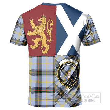 Bell Crest Tartan T-Shirt with Lion Rampant Saltire Style