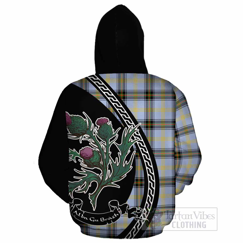 Bell Family Crest Tartan Cotton Hoodie Alba Thistle Inspired - Tartan Vibes Clothing