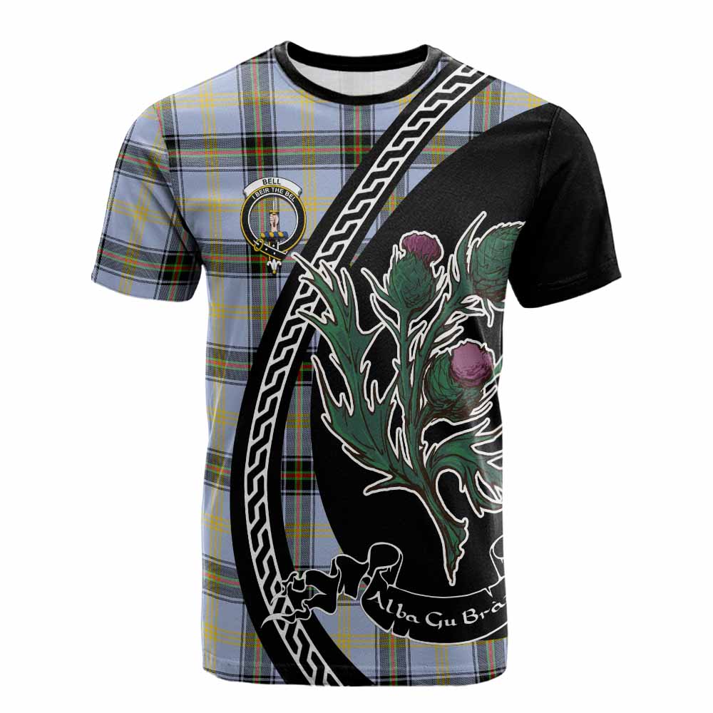 Bell Family Crest Tartan Cotton T-shirt Alba Thistle Inspired - Tartan Vibes Clothing
