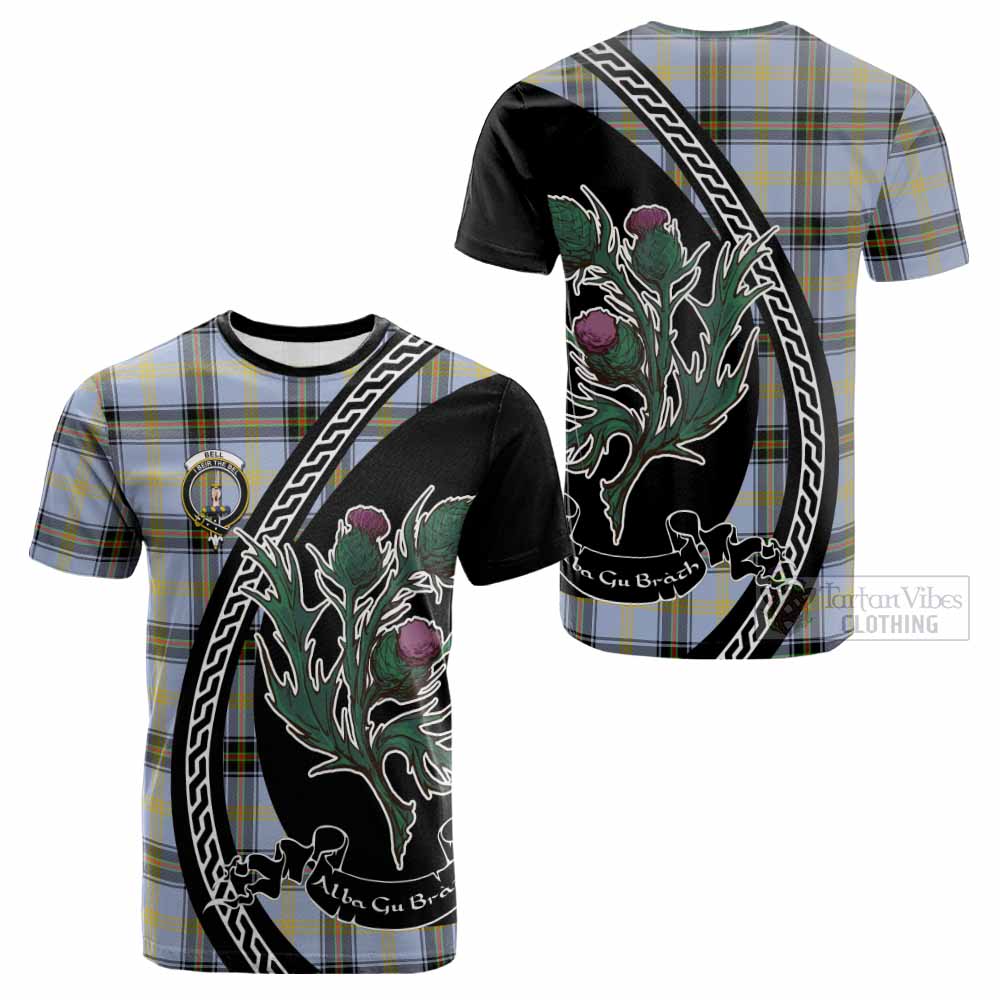 Bell Family Crest Tartan Cotton T-shirt Alba Thistle Inspired - Tartan Vibes Clothing
