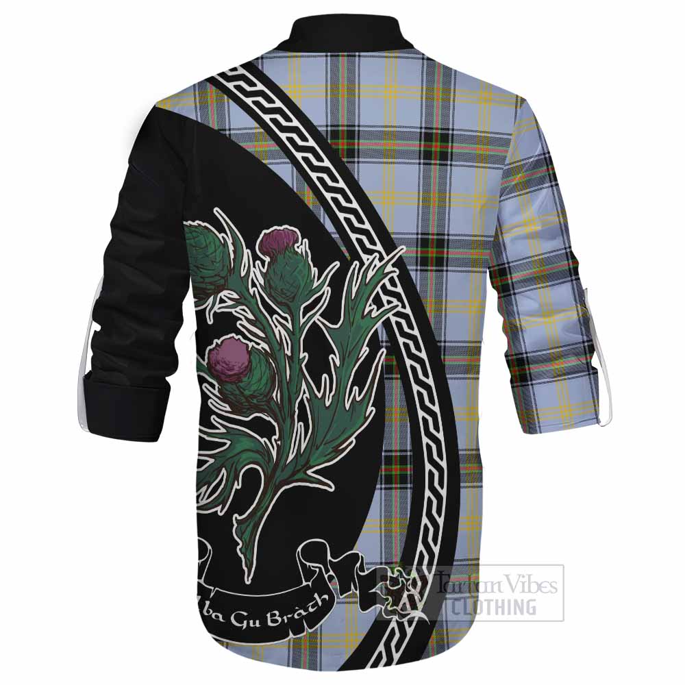 Bell Family Crest Tartan Ghillie Shirt Alba Thistle Inspired - Tartan Vibes Clothing
