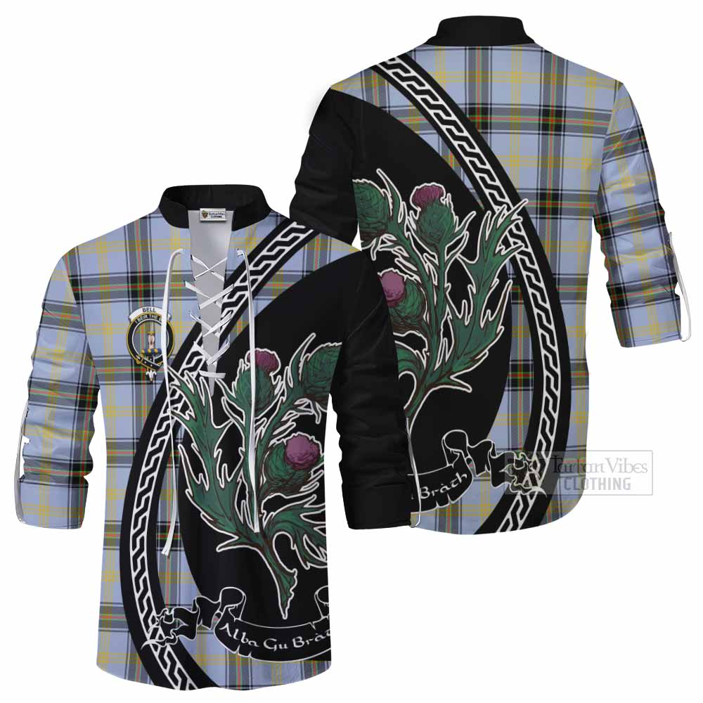 Bell Family Crest Tartan Ghillie Shirt Alba Thistle Inspired - Tartan Vibes Clothing