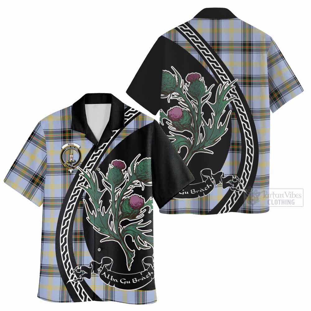 Bell Family Crest Tartan Hawaiian Shirt Alba Thistle Inspired - Tartan Vibes Clothing