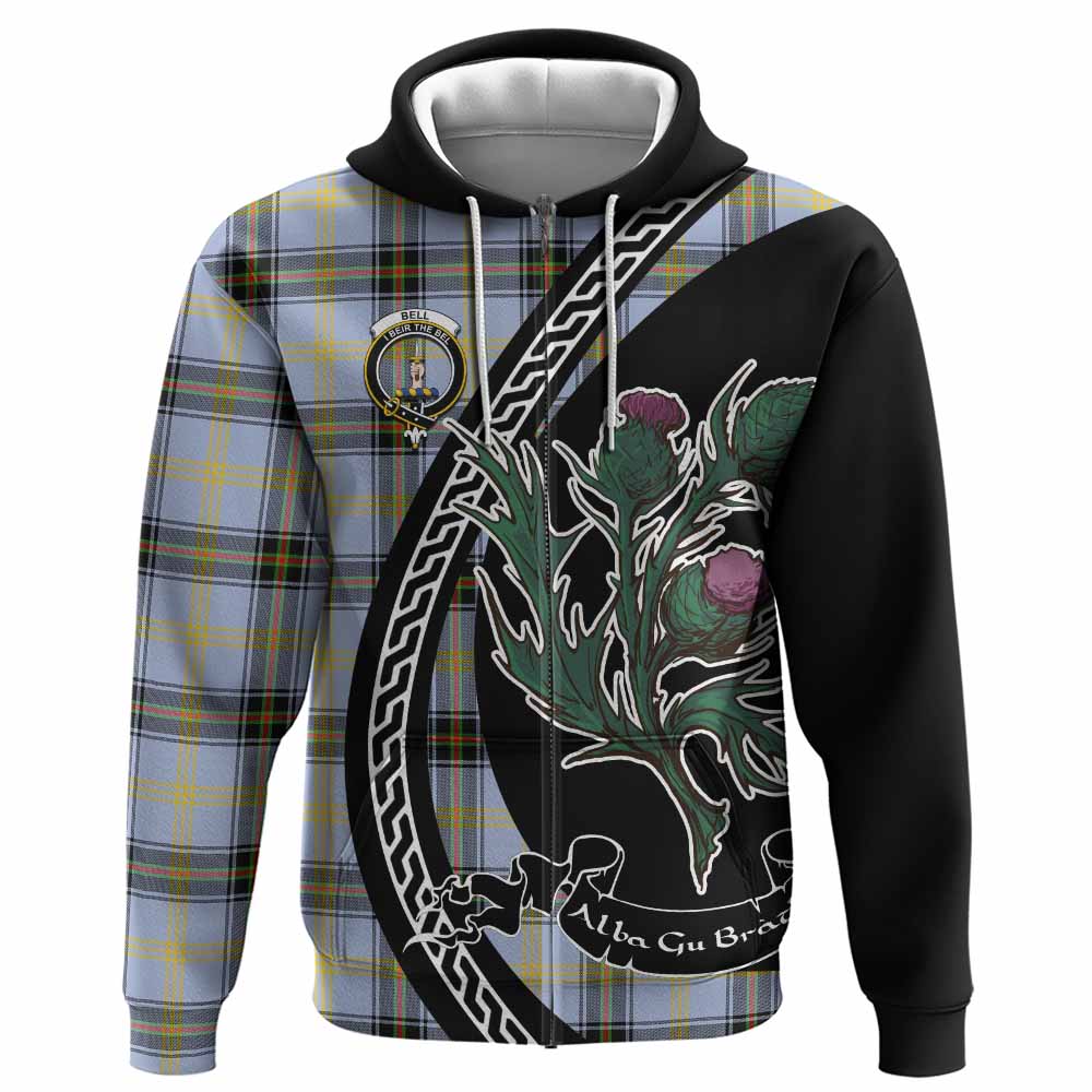 Bell Family Crest Tartan Hoodie Alba Thistle Inspired - Tartan Vibes Clothing