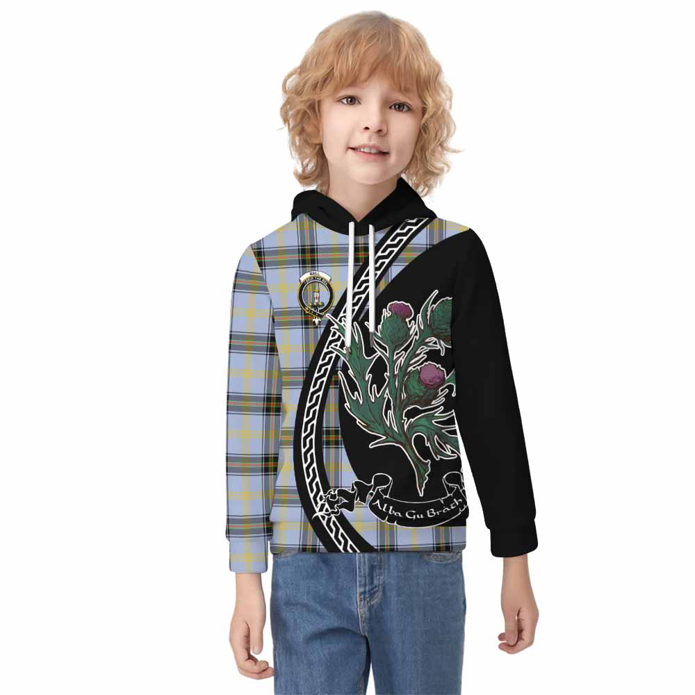 Bell Family Crest Tartan Kid Hoodie Alba Thistle Inspired - Tartan Vibes Clothing