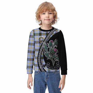 Bell Family Crest Tartan Kid Knitted Sweatshirt Alba Thistle Inspired - Tartan Vibes Clothing