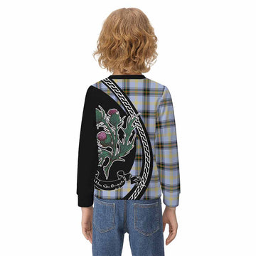 Bell Family Crest Tartan Kid Knitted Sweatshirt Alba Thistle Inspired - Tartan Vibes Clothing
